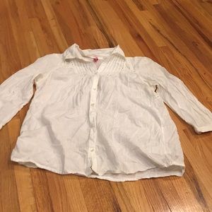 H&m 2 detailed white button blouse 3/4 sleeve